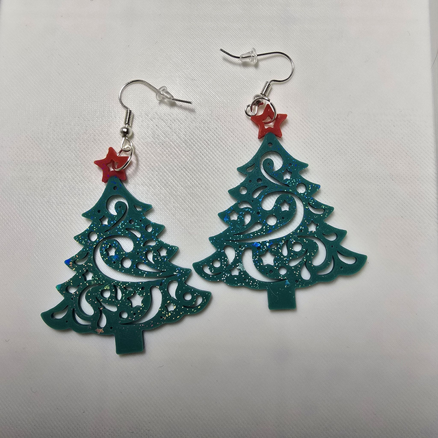 Boucles d'oreilles Sapin Orné