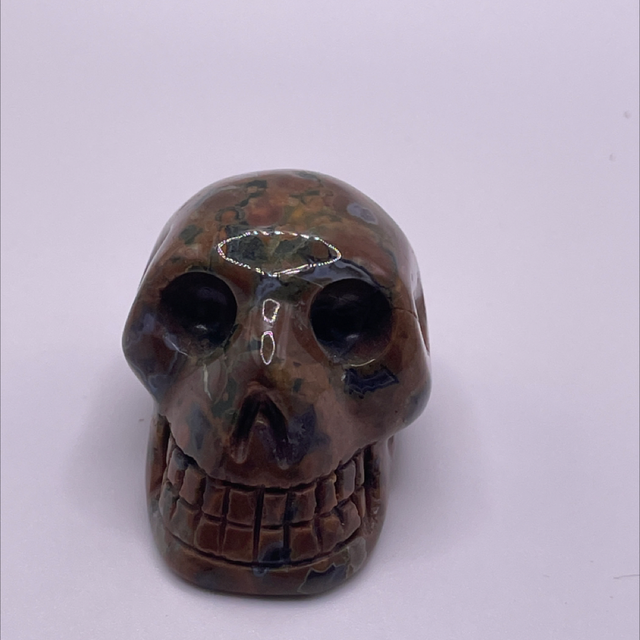 Rainforest Jasper Skull