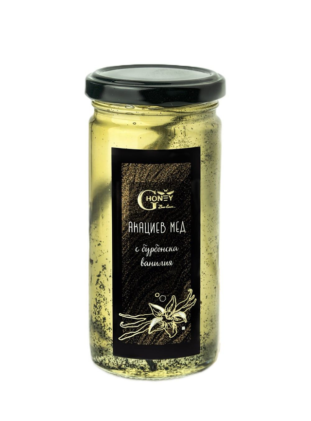 Акациев мед с бурбонска ванилия GHoney 350гр. 