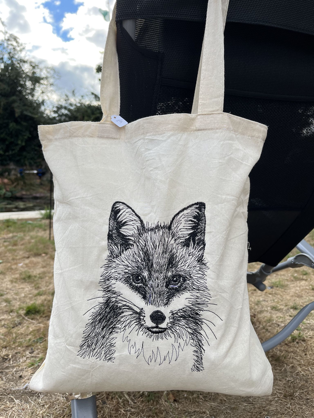 Bag - Fox Sketch Cotton Re-useable Shopping Tote