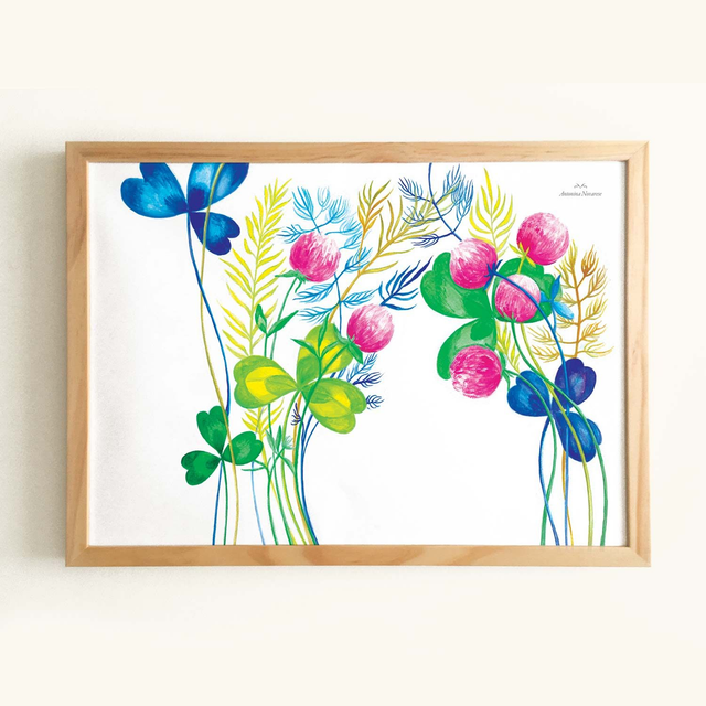Affiche &quot;Fleurs de trèfle&quot;