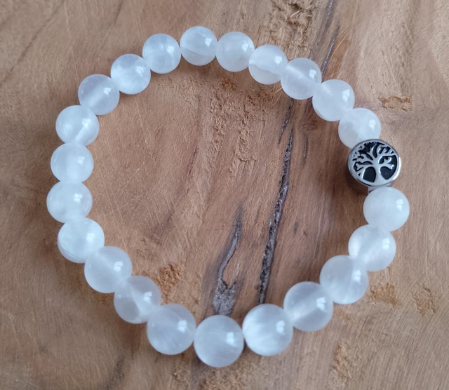 Bracelet Sélénite - 8 mm