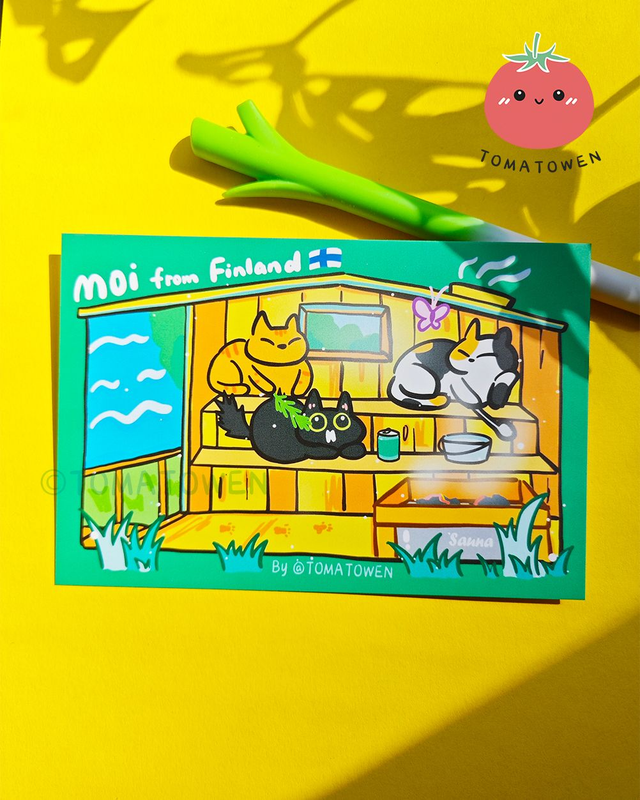 Postcard: Finnish Sauna