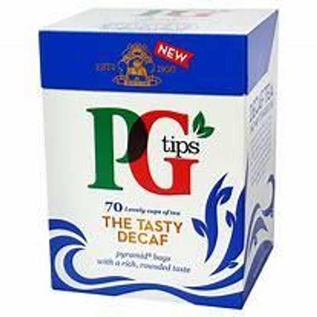 PG Tips DECAF Teabags 70s