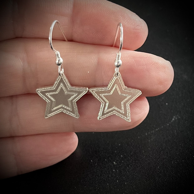 Sterling Silver Star Earrings