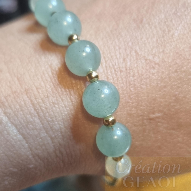 Jumelle Élégante phrénite et aventurine verte