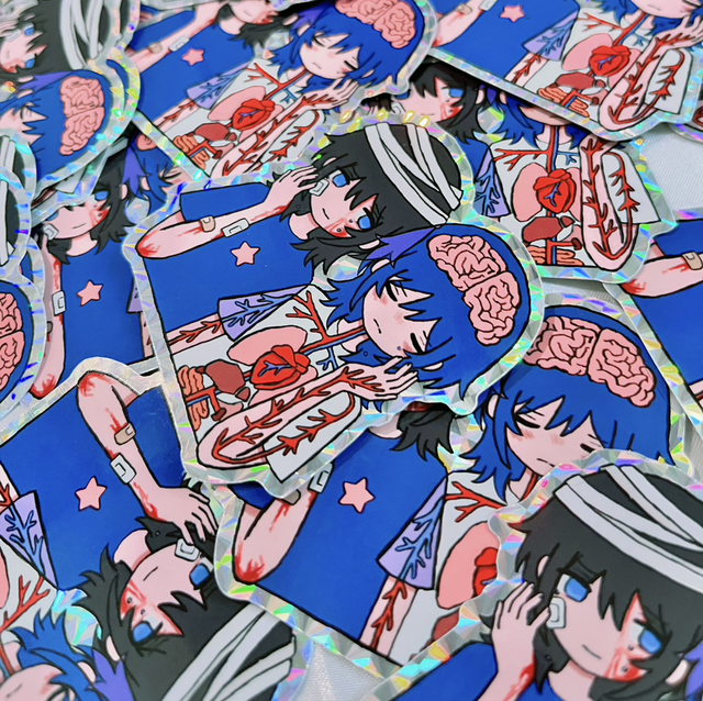 vinyl prismatic sticker - glitched π§