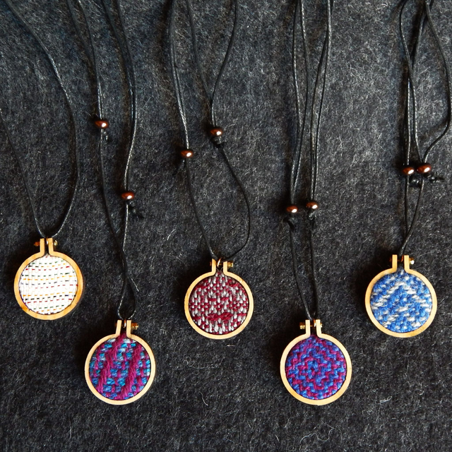 Handwoven pendant, several variants