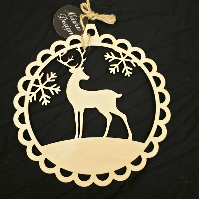 Iso roikkuva joulukoriste peura