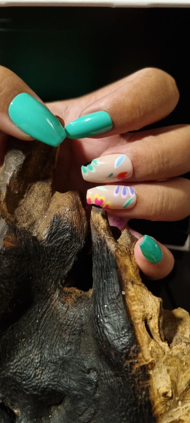 Green flower ballerine S