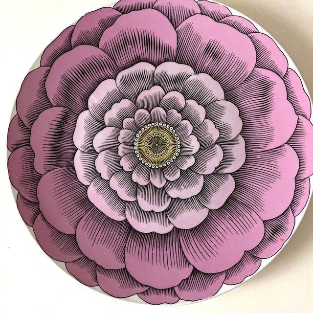 Wanddeko Rosenthal Blume Retroporzellan  