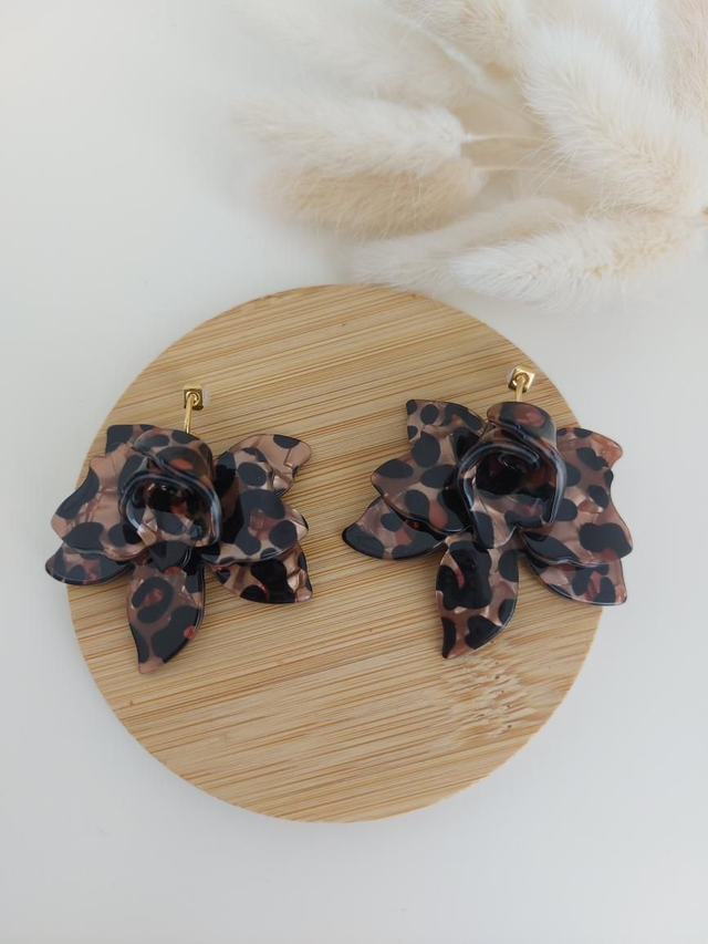 Boucles d&#039;oreilles Simone Marron