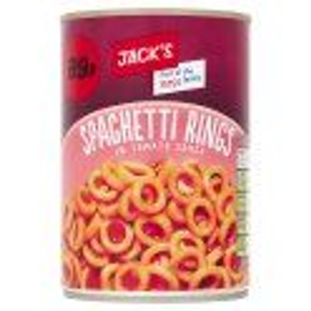 Jack's Spaghetti Rings in Tomato Sauce 410g