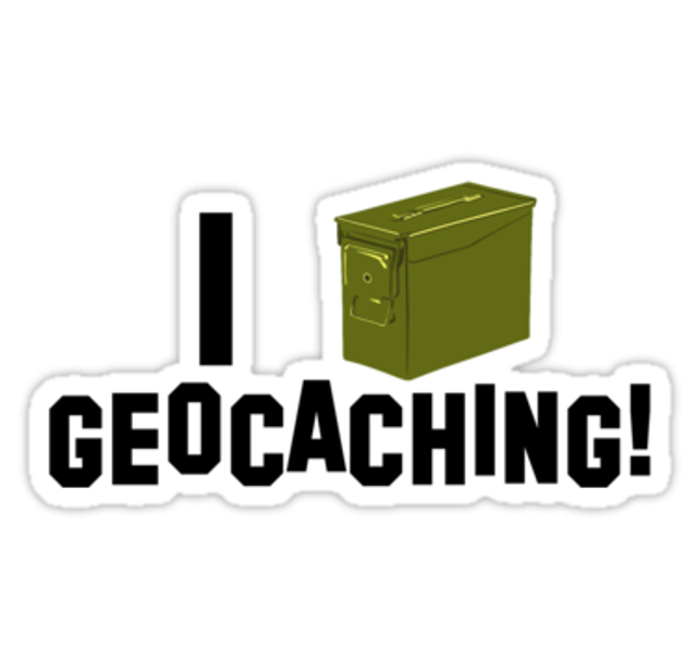 Transfert textile "I love GEOCACHING"
