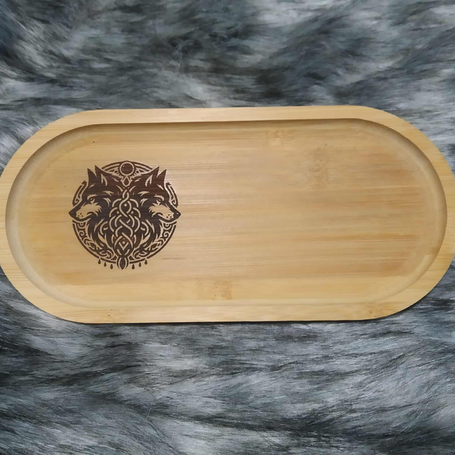 Petit plateau bambou Loups d&#039;Odin 