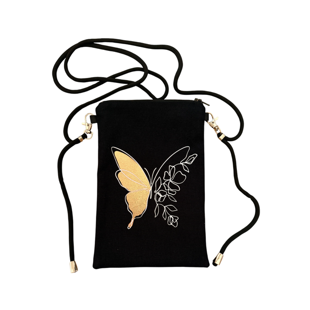 Sacoche téléphone Papillon Aile Cuivrée