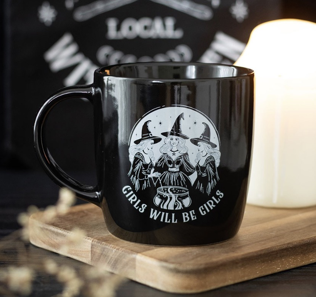 “Girls Will Be Girls” Black Mug 