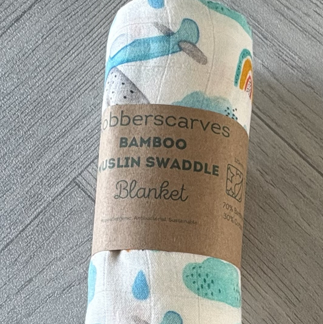 Planes Bamboo Muslin Swaddle Blanket  