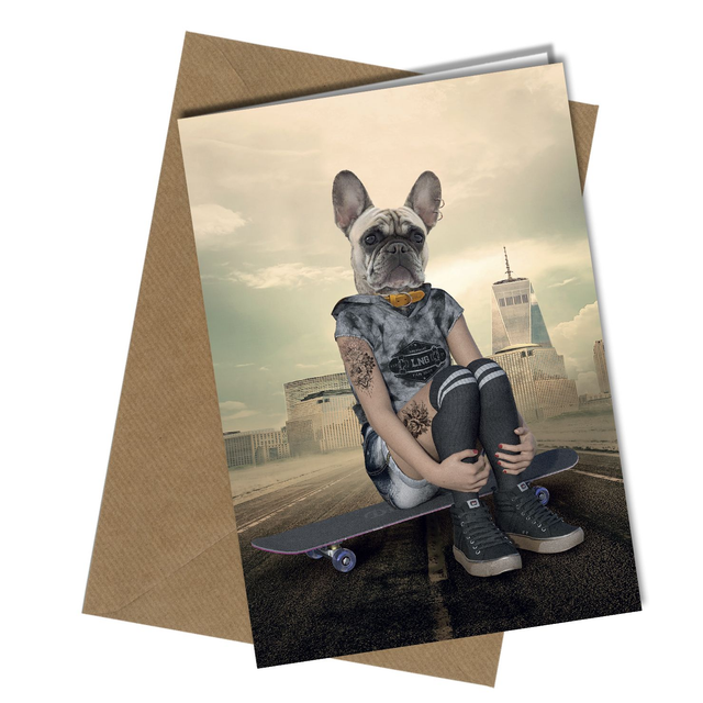 #168b French Bulldog #2 Dog Card