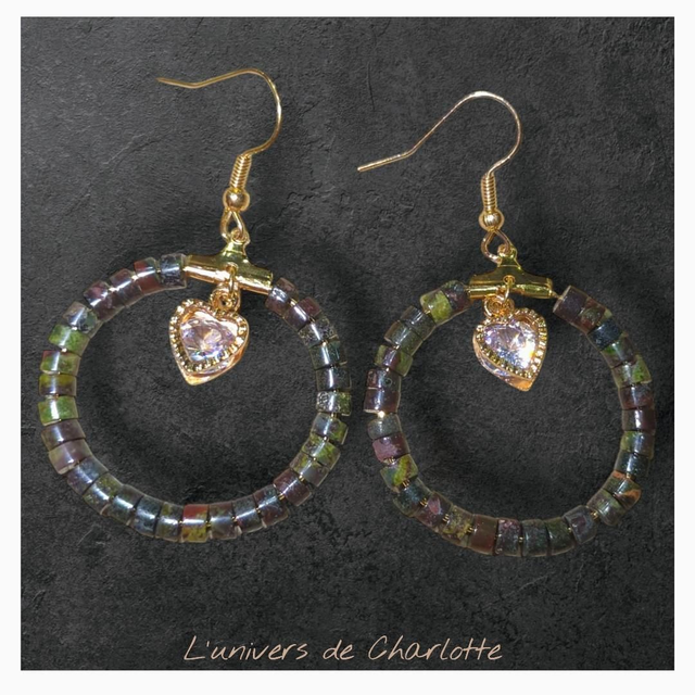 Boucles d'oreilles "Dragon stone" BO-185