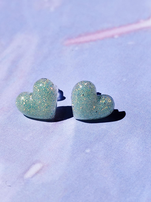 Boucles d&#039;oreilles puces cœur Love Me Softly