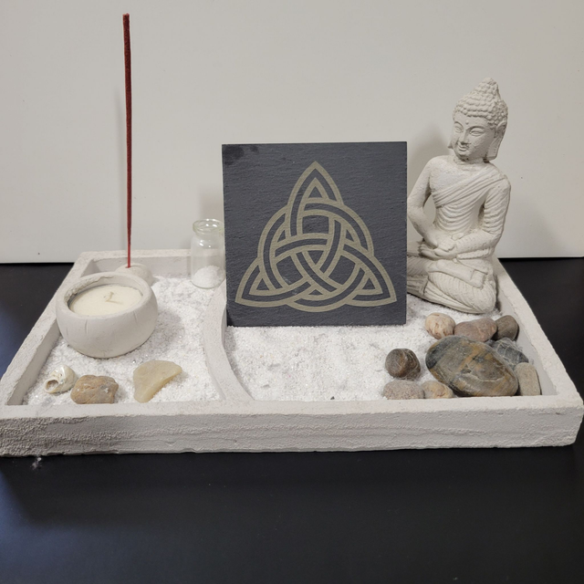 dessous de verre ardoise "triquetra"