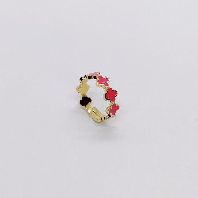 Bague Trèfle Rose