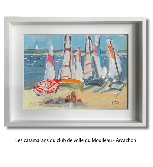 Les Catamarans du club de voile du Moulleau