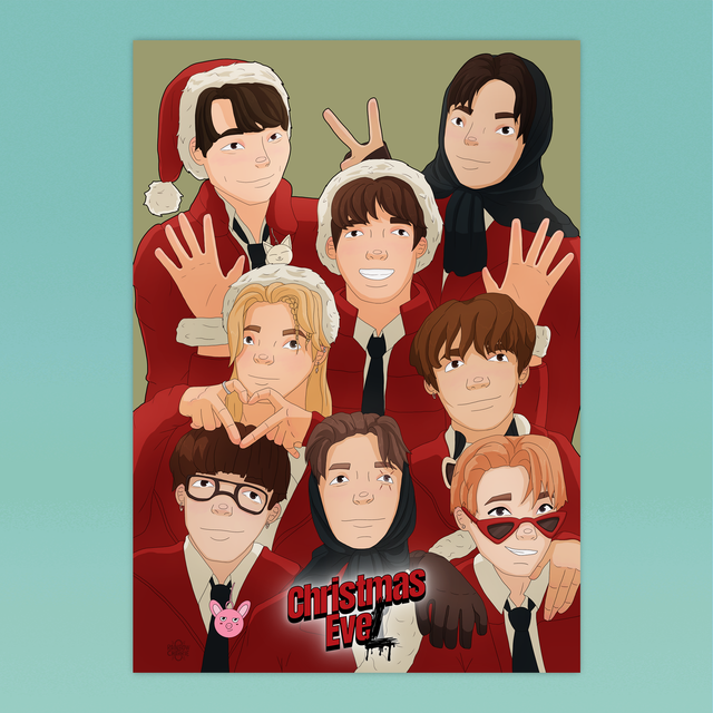 Stray Kids OT8 Christmas EveL Print