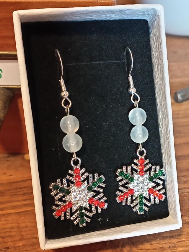Selenite Snowdrop Earrings