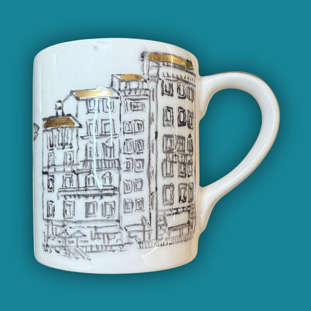 Mug palazzata bianco e nero
