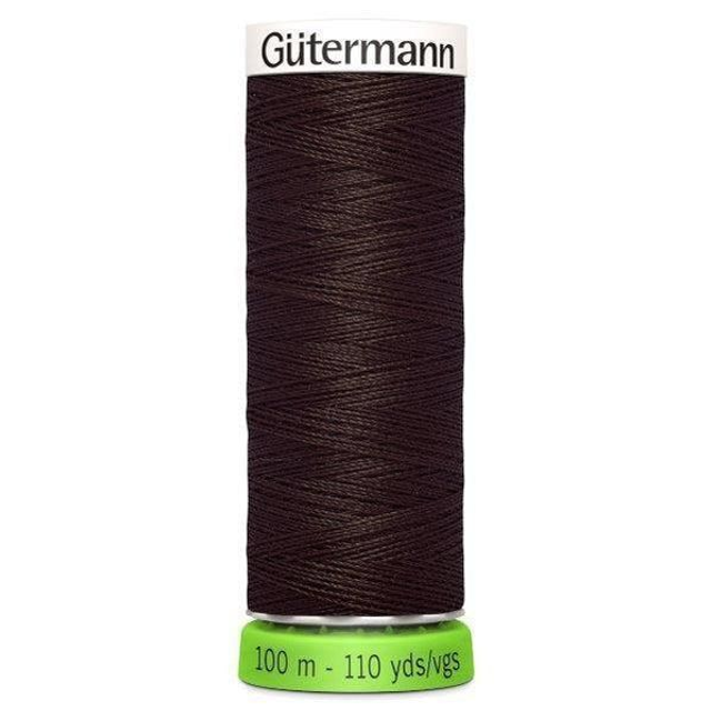 Gutermann Sew All Recycled rPET Thread 100m 696 - dark brown