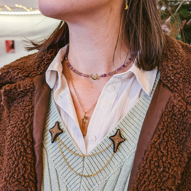 Bijoux de vêtements - Broderie d'or