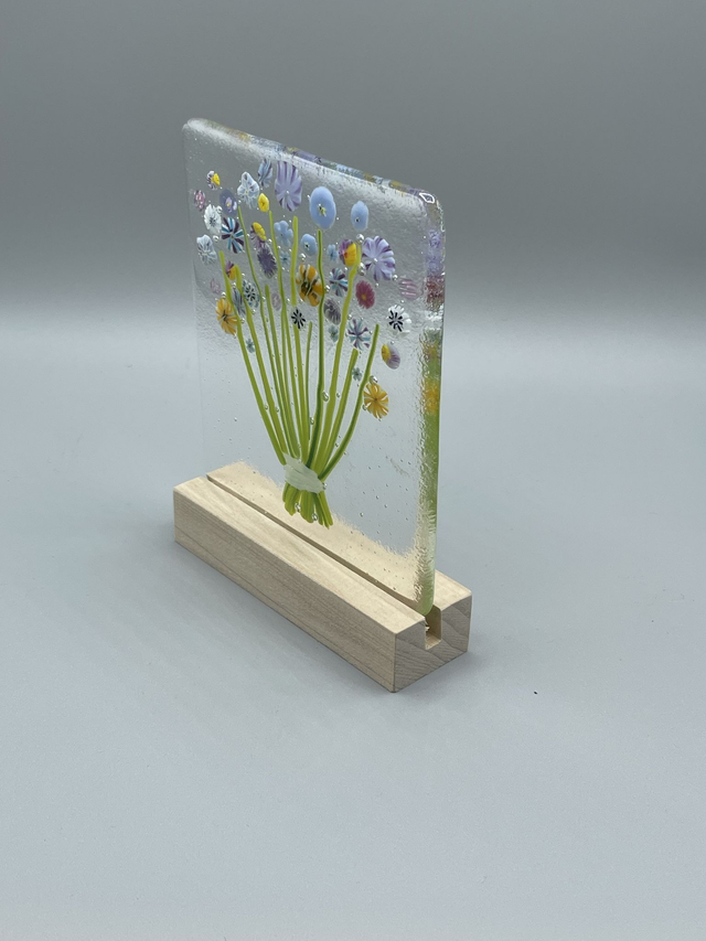 Bunch of flowers Picture with stand