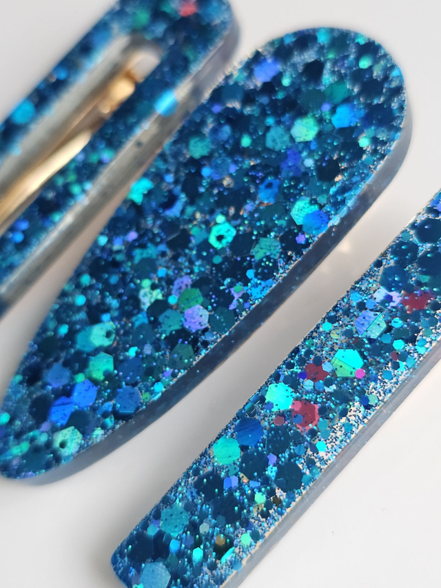 TRIO BARRETTES BLEUES