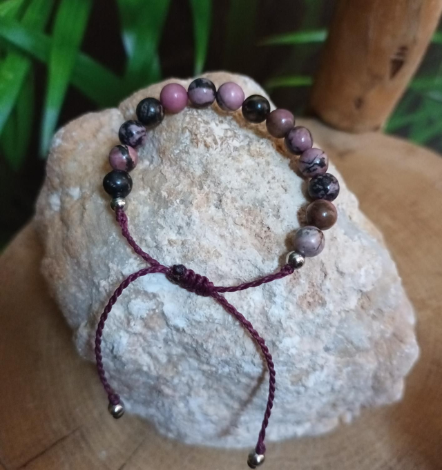 Bracelet en rhodonite