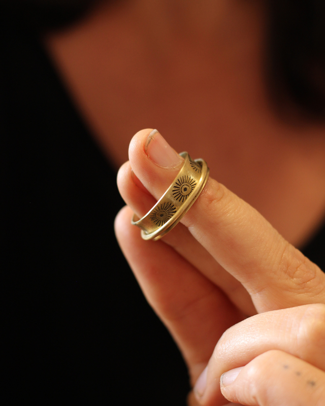 Bague sensorielle Soleïa Laiton TAILLE 56