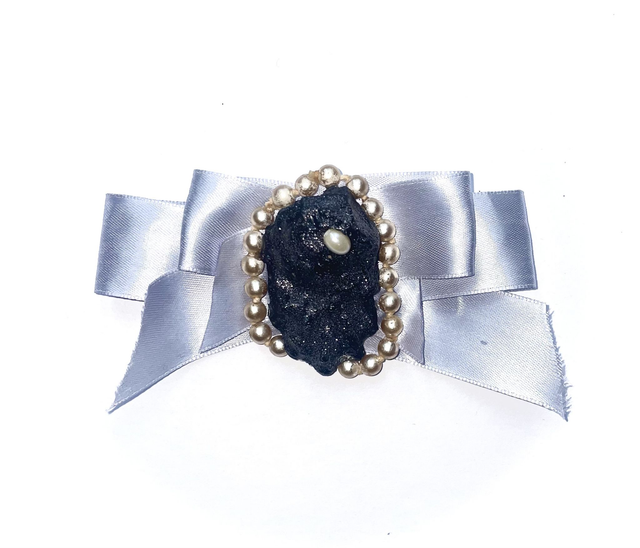 &#039;black glitter&#039; brooch