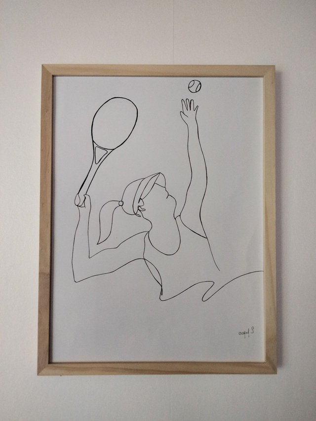  joueuse de tennis format A3 