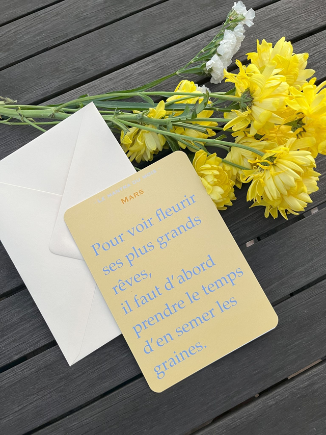 Carte de vœux &quot;Mantra&quot; mars