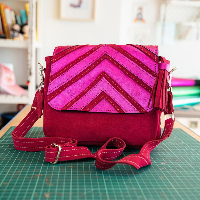Bolso Drawer - Rosa Metálico