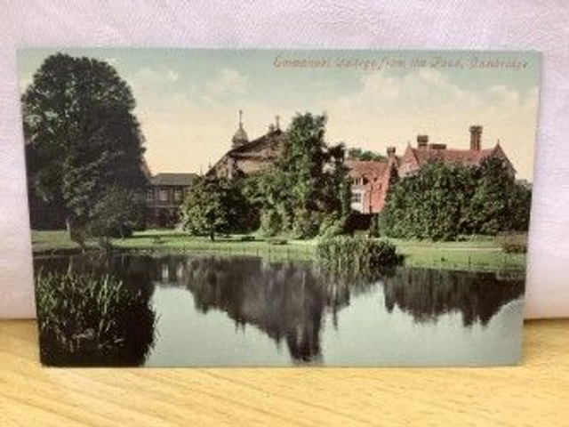 Emmanuel College from the Pond, Cambridge, Cambridgeshire, Valentine's Series. Our Ref No. R271 £2.50