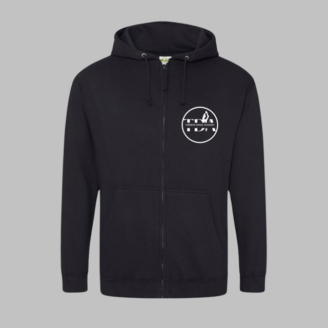 Black TDA Zip up hoodie