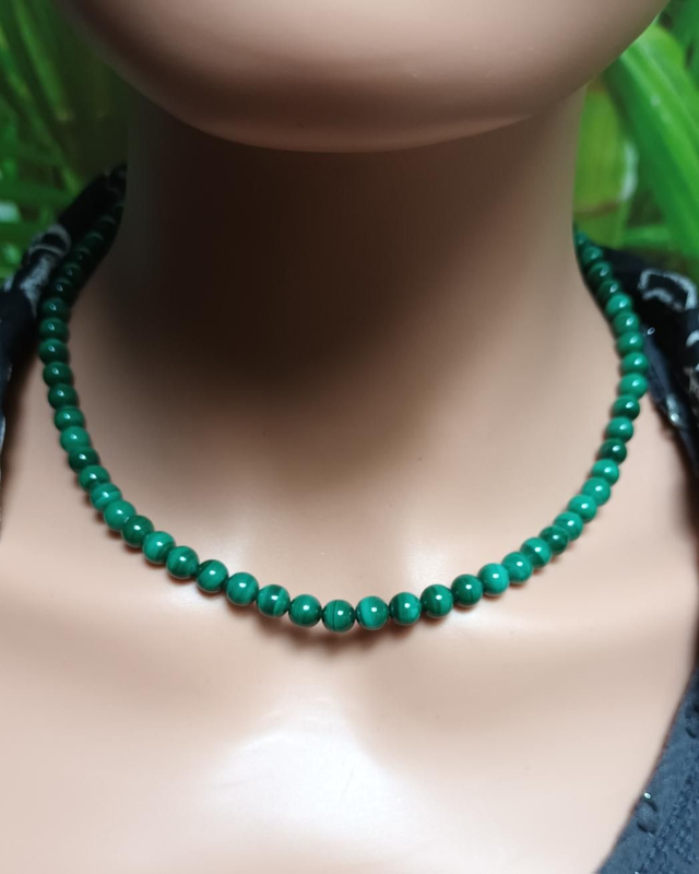 Collier en malachite