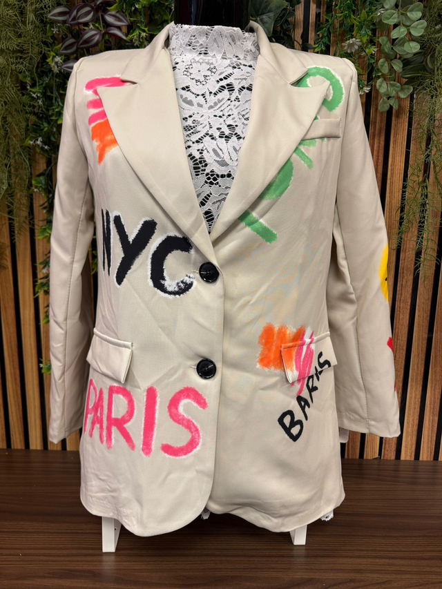 Blazer graffiti - zand