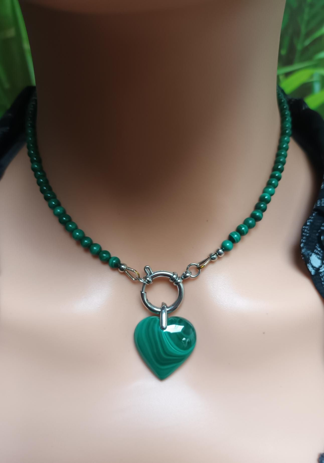 Collier en malachite