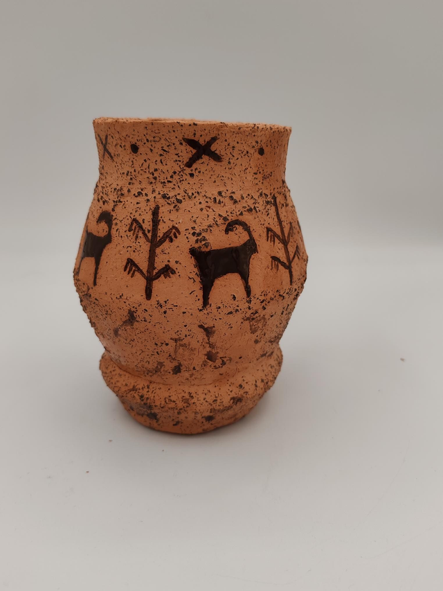 Vase style rupestre taille moyenne 