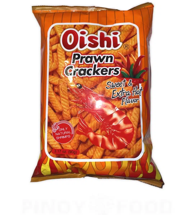 Oishi Prawn Crackers Sweet & Extra Hot Flavor