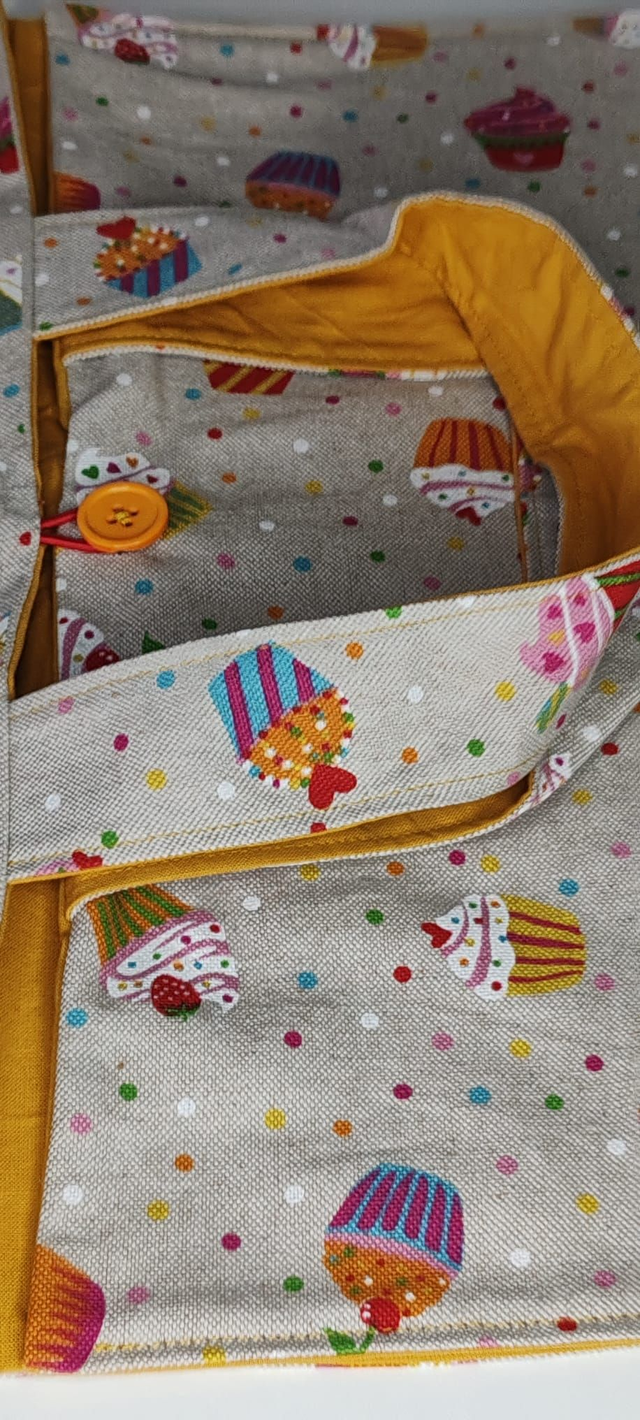 Sac à tarte en lin "CUPCAKE"
