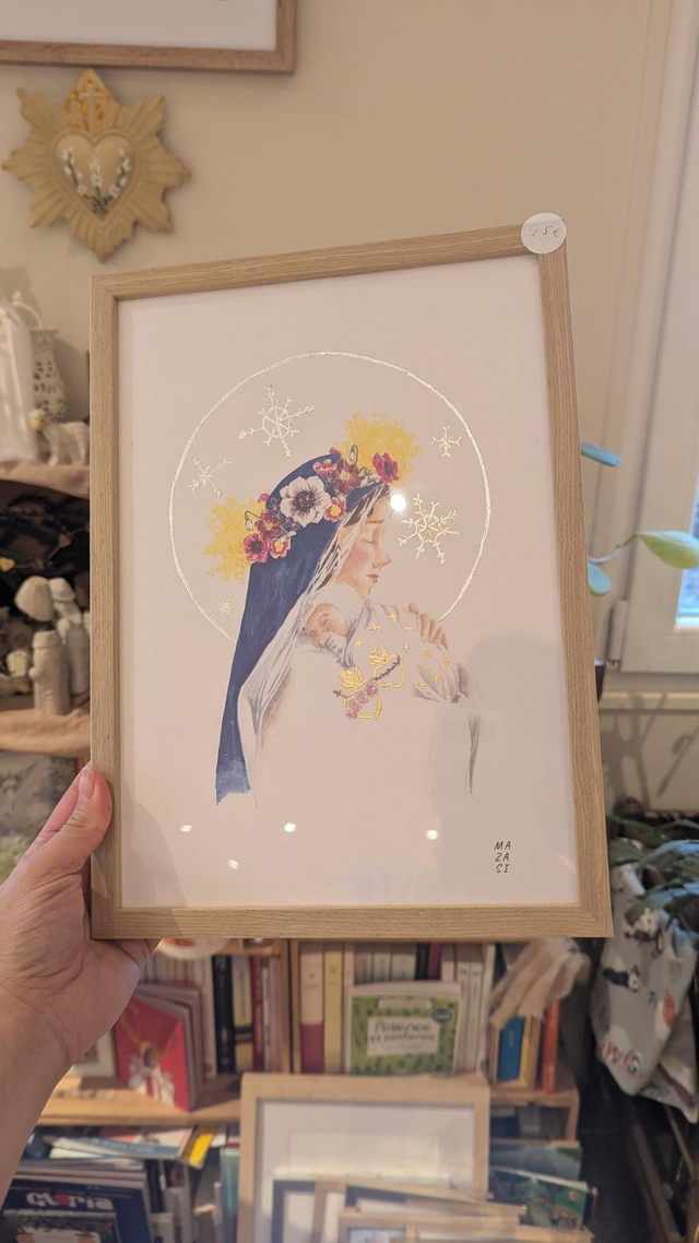 Affiche dorure main encadré 